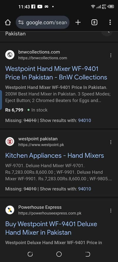 new h hand mixer wf 9401