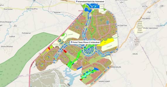 7 MARLA 60 FT ROAD OVERSEAS ENCLAVE RESIDENTIAL PLOT FOR SALE IN FAISAL TOWN PHASE 2 ISLAMABAD