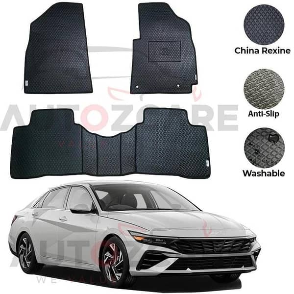Hyundai Elantra EV China Rexine Floor Mat 3PCS - Model 2024-2025