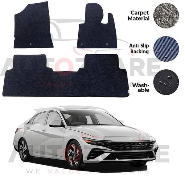 H Hyundai Elantra EV Genuine Fitting Carpet Floor Mat 3PCS - Model 2024-2025