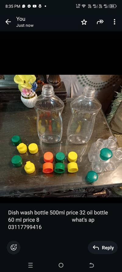 dish washer bottle and oil bottle available