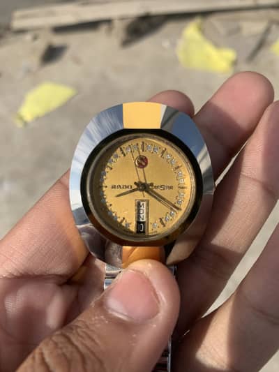 Original Rado Diastar Swiss Made – Gold Dial & Diamond Markers