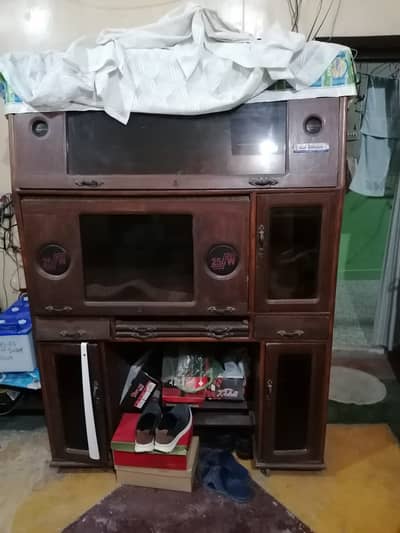 Computer desk with all in pne storage space, ups and printer space