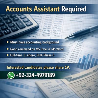 Accounts Assisstant Required