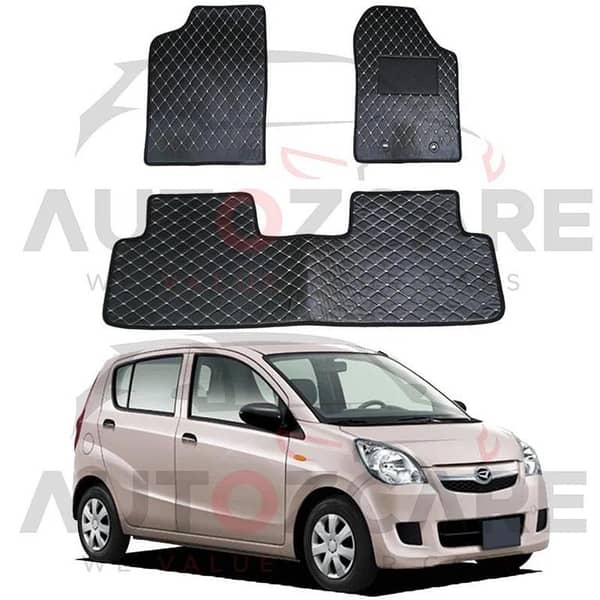 Daihatsu Mira 7D Floor Mat ( Flat Style ) 3PCS - Model 2006-2017