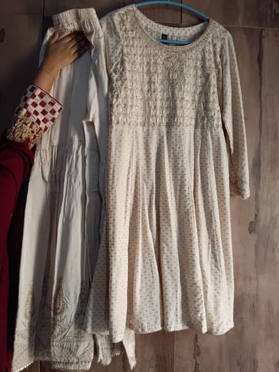 A beautiful Ready to wear 3 PC Sharara by Rafia.