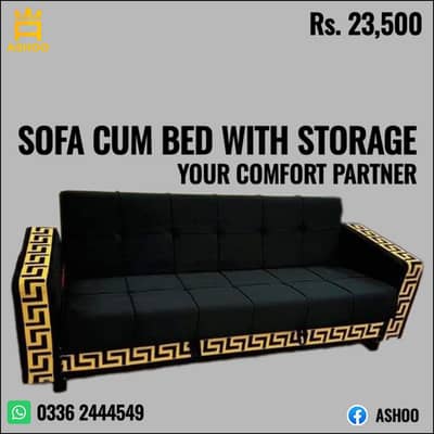 Sofa cum Bed with Storage – Stylish, Comfortable & Space-Saving