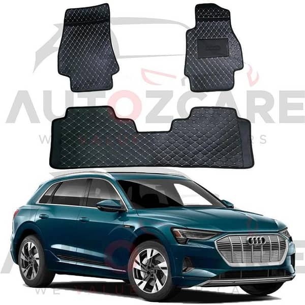 Audi E-Tron 7D Floor Mats ( Flat Style ) 3Pcs - Model 2020-2025