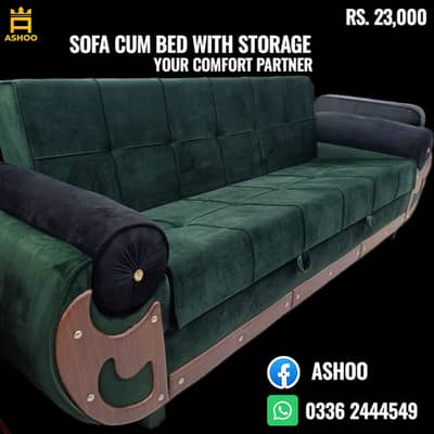 Sofa Cumbed-Single & Double-Stylish Sofa cumbed -Sofa bed with Storage