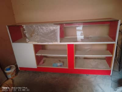 wooden display counter for shop