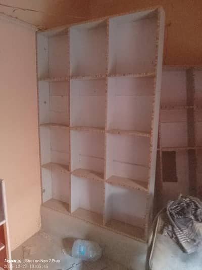 wooden display shelf for shop