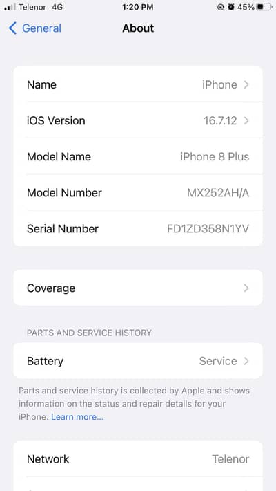 iPhone 8 Plus PTA approved 128 GB Original Condition