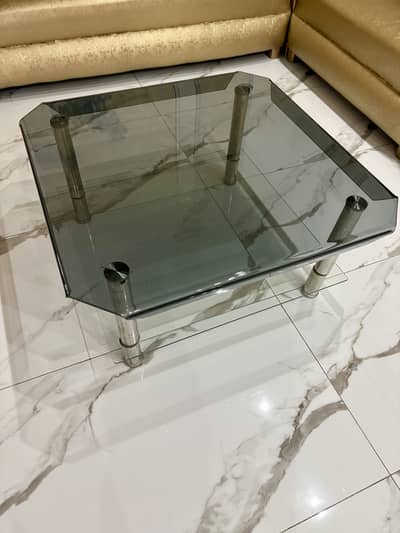 Glass side table
