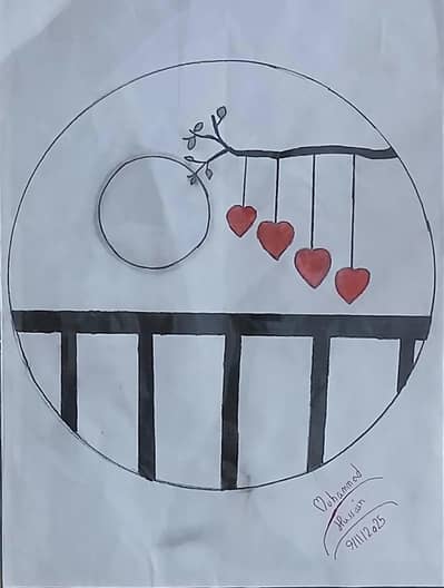 Beautiful Handmade Heart Hanging Art