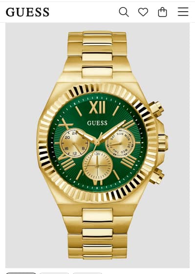 Guess Gold Chronograph with Emerald Green Dial