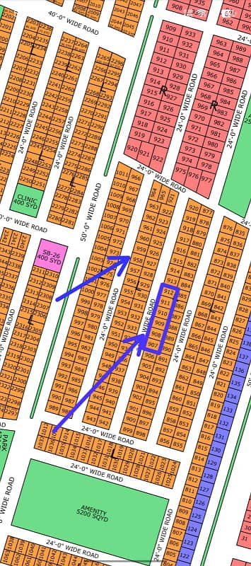 L-958, 80 Sq Yard, Gold Block