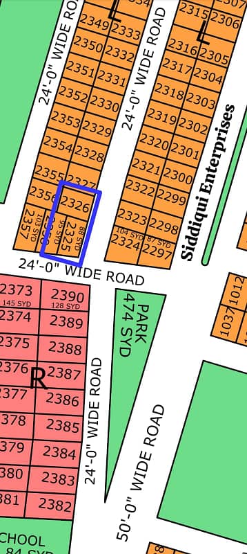 L-2325-26, 88 & 80 Sq. Yard, Gold Block