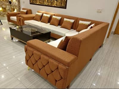 Sofa Set Corner L Shaped with Table