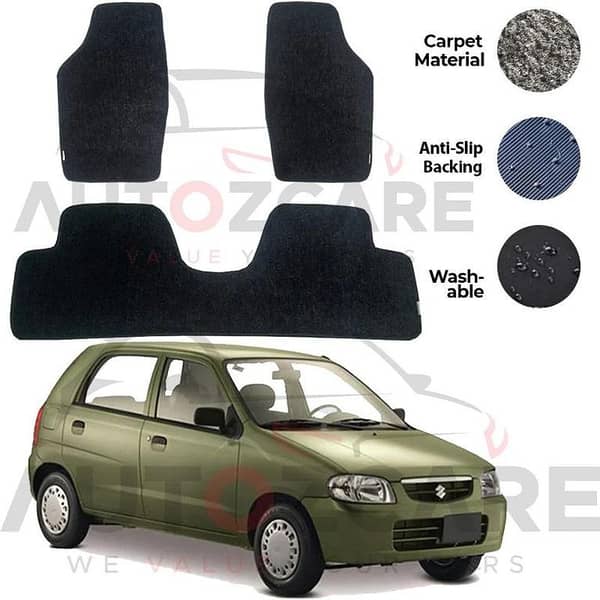Suzuki Alto Fitting Carpet Floor Mat 3PCS - Model 2000-2012