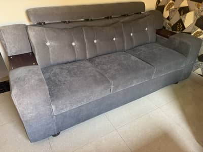 Sofa set 6 Seater & Center table & Tea Trolly
