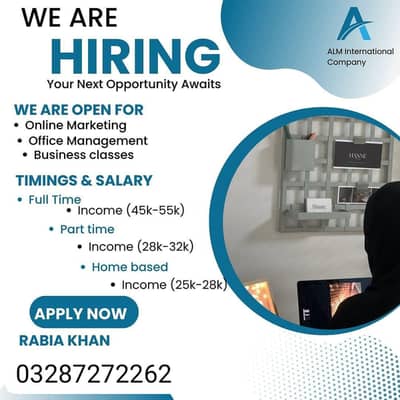 Online Part time/ Full Time jobs in lahore