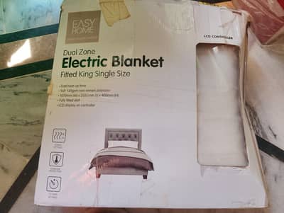 Easy Home Dual Zone Electric Blanket, single size