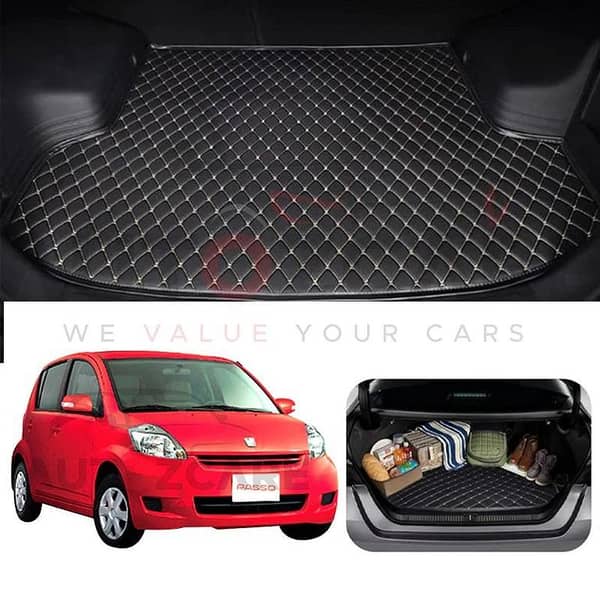 Toyota Passo 7D Custom Car Trunk Mat - Model 2005-2010