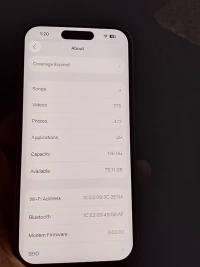 iphone 15 128 GB JV with box