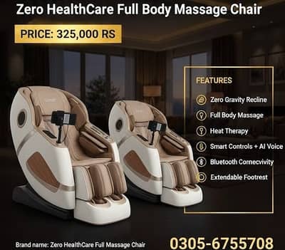 Zero HealthCare Full Body Massage Chair | Recliner| Electric Massager