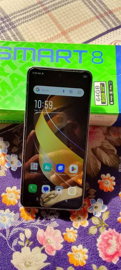 Infinix Smart 8. (4+4.64). official proved  with box