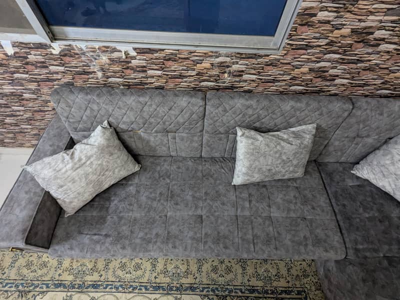 Gray L Shape Sofa 7