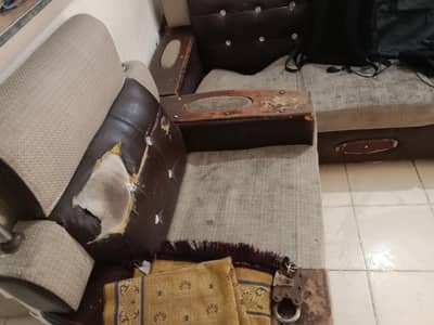 Bed with mattress and two sofa for sale