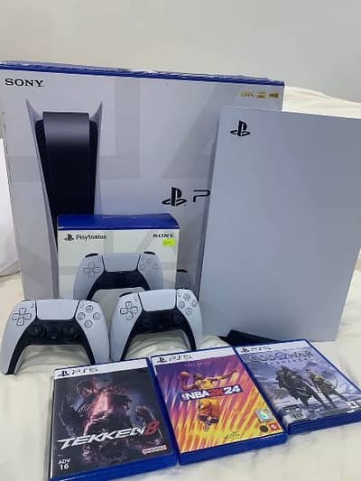 Sony PlayStation PS5 slim 1TB Disk edition with 2 controler full box