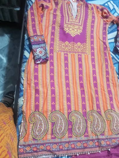 2 pc printed dress size medium to large