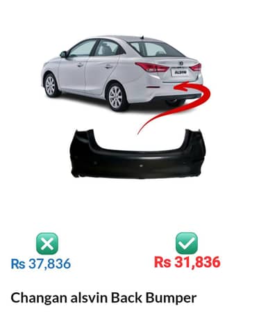 Changan Alsvin back bumper