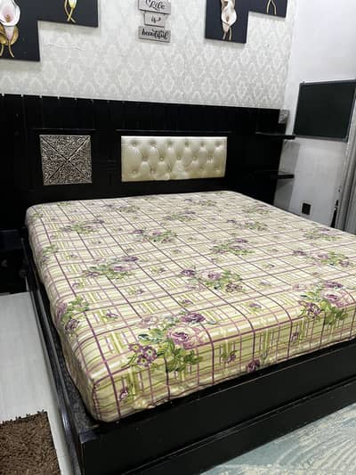 King Size Wooden Bed + Master Spring Mattress + Dressing Table