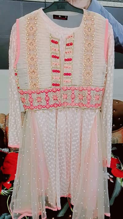 baby pink white suit