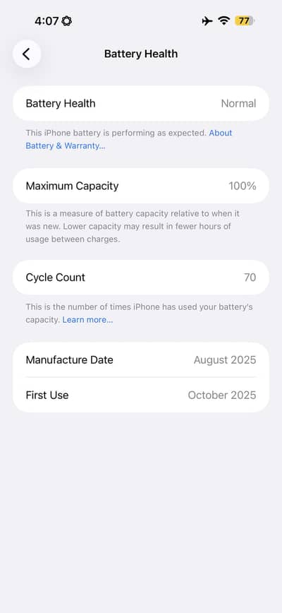 iPhone 17promax non pta 256GB  100 battery