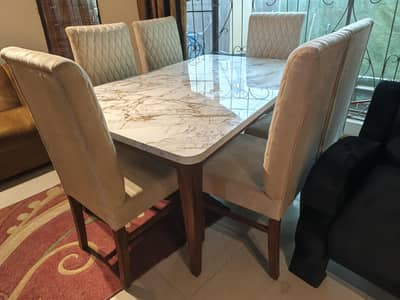 6 chairs wooden  dining table  solid wooden