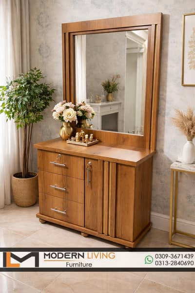 Dressing Table Full Mirror And Shelves Best Quality