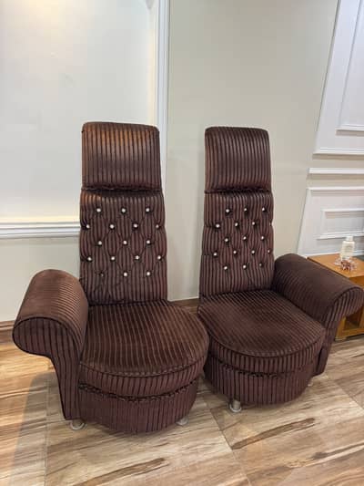 2 Brown Sofa Chairs