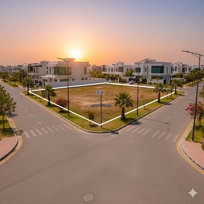 Corner 1000 Yards Prime Plot for Sale DHA Phase VIII-A (34th Street & Khayaban-e-Khalid)