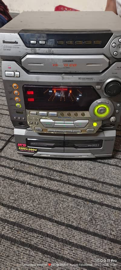 Panasonic SA_AK87 Hi-Fi stereo amplifier aux and FM working total