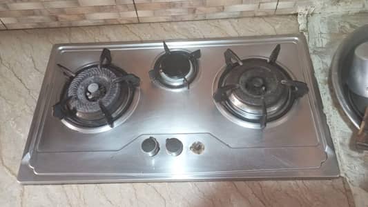 Used Chula for sale 2 side ka Chula khrab hain 1 burner sahi hai