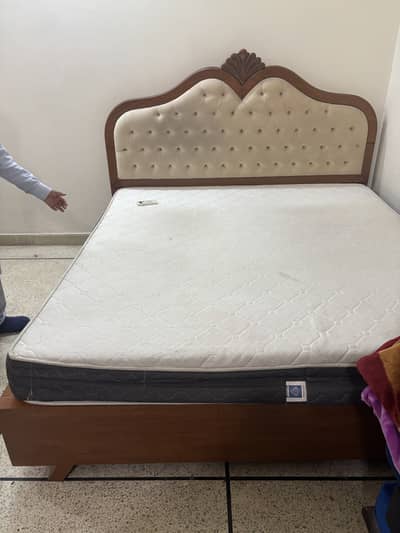 Selling urgently kind size cushion bed with Chester