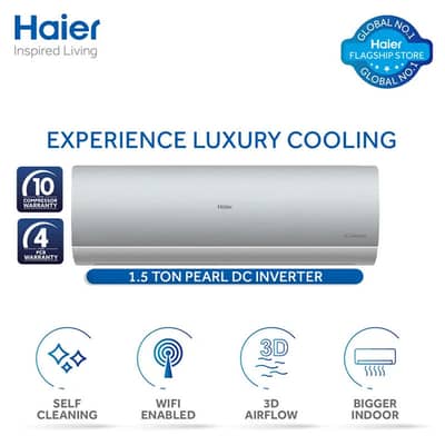Haier HSU-18HFPCA (S) Pearl Inverter AC 1.5 Ton only few months used