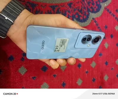 oppo Reno 11f 5g  gb 8+8%256. complete box  condition 10x10 blue color