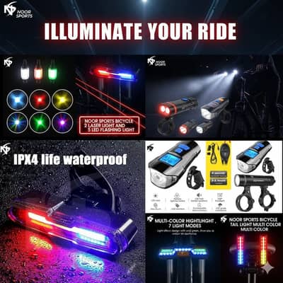Super Bright Bicycle Lights | Front, Rear, Laser & Multi-Color Safety