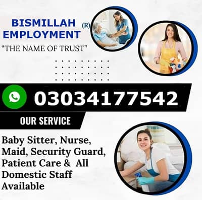 Maids / House Cook/ Chef / Couple/ Driver / Baby Sitter maid available