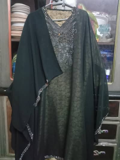 black & golden abaya